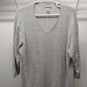 Catherine's 3XL Knit Pullover Sweater / Tunic - Heather Grey